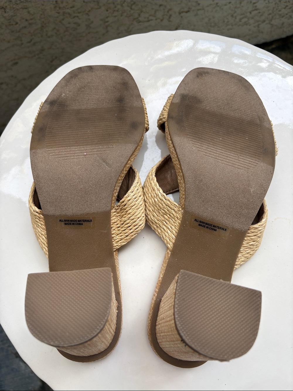 DV by Dolce Vita Natural Braided Raffia Slide Mules SZ 8 - Picture 6 of 7